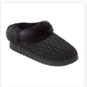 Cozy Dearfoam Black Slippers